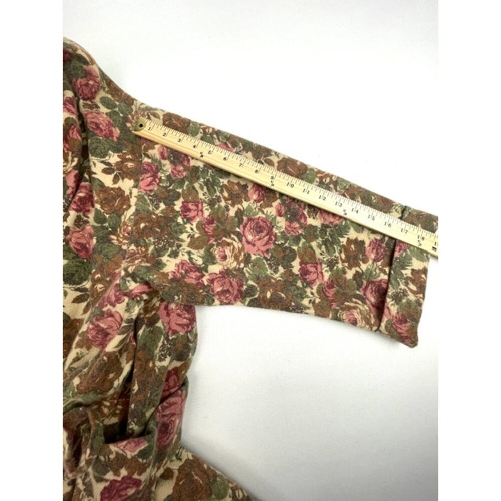 VTG Peruvian Connection English Rose Dressing Gown Robe L 100% Baby Alpaca - Picture 6 of 10